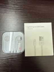 iPhone Lightning Cable & earphone 充電線 耳機