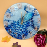 3d tempered glass wall clock - 3D004