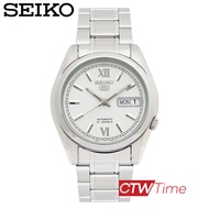Seiko 5 Automatic นาฬิกาข้อมือผู้ชาย สายสแตนเลส รุ่น SNKL51K1 (สีเงิน / หน้าปัดขาว)