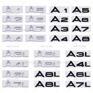 [Free Sline] Audi Audi English Car Label Label Word Label A3 A5 A6 A4 A6 A7 A8 Rear Trunk Label ABS 