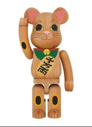 Bearbrick 招財貓 千萬兩 1000% 木 wood