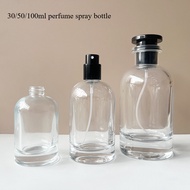 30ml 50ml 100ml Perfume Spray Bottle Thick Glass Portable Travel Bottle Empty Refillable Sample