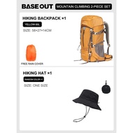 BASE OUT 50L กลางแจ้งเดินป่ากระเป๋าความจุขนาดใหญ่เดินป่ากระเป๋าเป้สะพายหลังกันน้ำ