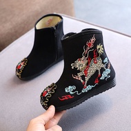 Boys Ancient Costume Hanfu Boots Old Beijing Cloth Shoes Children's Embroidered Shoes Chinese Style Student Dance Performance Shoes Boys Ancient Costume Hanfu Boots Old Beijing Cloth Shoes Children's Embroidered Shoes Chinese Style Student Dance Performan