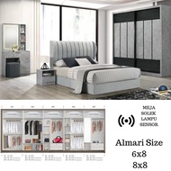 OWN LORRY FULL SET BILIK TIDUR ALMARI 6x8 / 8x8/MELAMINE ALMARI BAJU SLIDING