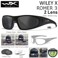 Wiley-X ROMER 3 {2 Lens}Clear/Smoke Grey#Matte Black Frame{1004}