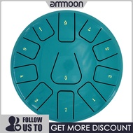 [ammoon]8 Inch Steel Tongue Drum 11 Notes Handpan Drum with Drum Mallet Finger Picks Percussion for Meditation Yoga