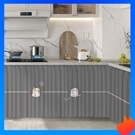 skirting dapur langsir sinki dapur tirai dapur langsir kabinet dapur Kitchen cabinets, fume curtains, non-perforated slide rails, cabinet doors, cloth curtains, shelves, dust-proof