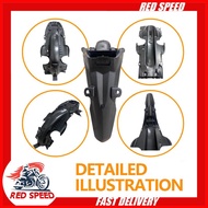 ∆ ۩ ❡ HONDA XRM125 MOTORCYCLE PARTS REAR FENDER FOR HONDA XRM125 MOTORCYCLE A55 [RED SPEED]