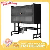 Kitchen sink dish rack, dish drainer with door to prevent dust.  Sink above dish rack