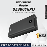 Energizer UE30016PQ | 30000mAh | 22.5W Fast Charge Power Bank (Black)