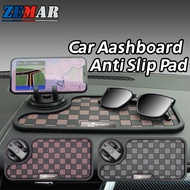 Toyota GR Sport New Plaid Anti Slip Pad Silicone Instrument Panel Pad with phone holder base Car Interior Accessories for Agya Raize Calya Avanza Veloz Rush Kijang Innova Yaris