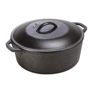 Lodge Cast Iron Dutch Oven with Dual Handles, Pre-Seasoned, 5-Quart