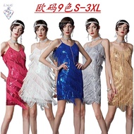 1920 Retro Gatesby S-3XL Evening Dress Sequined Dress Latin Dance Dress