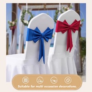 Premium Thick Elastic Bow Tie Band Chair Back Ribbon Hotel Restaurant Event Riben