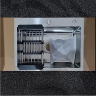 Tempat Cucian Piring/Sink / 1 Lubang kotak/ LENGKAP/ Tinggal pasang