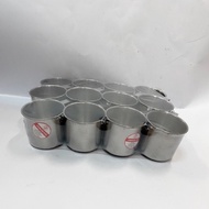 Water Glass Stainless Steel With Handle Size 7 Cm./8cm. (Pack Of 12)