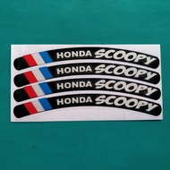 Scoopy motorcycle rim sticker 12cm x 1cm Scoopy rim cutting