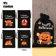 【Residence】8Pcs ถุงคุกกี้ขนมฟักทองถุงซานตาของตกแต่งงานปาร์ตี้เคล็ดลับหรือรักษาฮาโลวีน