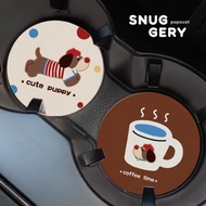 Dachshund Car Coaster Leather Car Coaster Car Goods Winter Interior Supplies Water Coaster