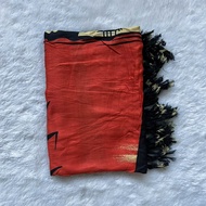 Pakaian bawahan wanita sarung kamen kain pantai motif pemandangan perahu hitam oleh oleh souvenir kh