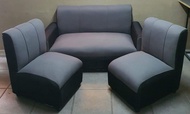 sofa set greyblack fabric uratex foam COD !!!