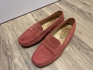 TOD’S 豆豆鞋 麂皮乾燥玫瑰色 39.5號 專櫃購入 有鞋盒 割愛