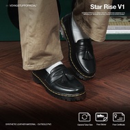NEW VOYAGSTUFFOFFICIAL - STAR RISE V1 MEN'S SLIP-ON SHOES PENNY LOAFERS BLACK LEATHER BOOTS