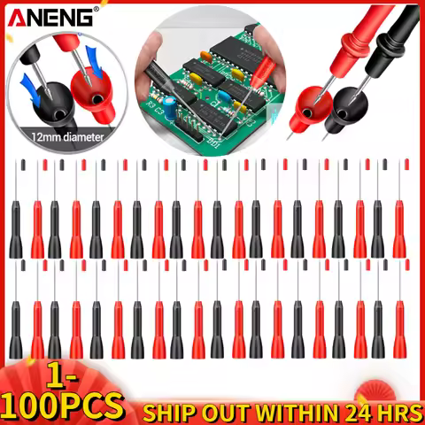 2-100PCS ANENG PT2002 Insulation Piercing Needle 1mm Pin Non Destructive Multimeter Test Probe 10A 6