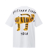 Onitsuka Tiger Onitsuka Tiger Printed Cotton T-Shirt Street Wear Men Women Contrast Style Half Sleeve