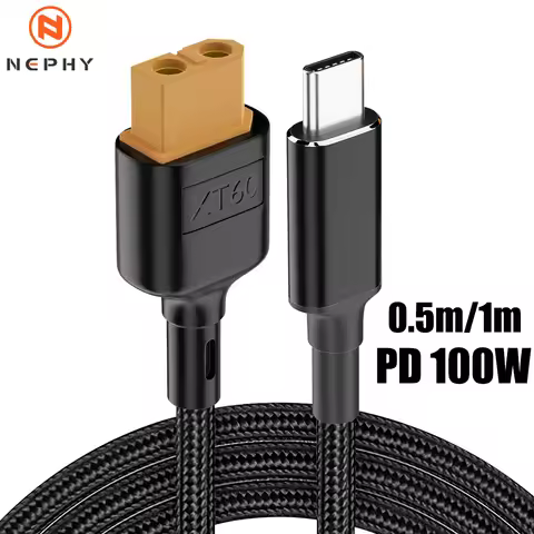 USB Type C Male To XT60 Female Fast Charge Cable For Toolkitrc SC100 M7 M6 M6D M8S MC8 PD 100W Power