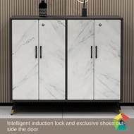 Marble Texture Shoe Cabinet With NFC Lock Corridor Outdoor Entrance Cabinet With Code Lock Anti-Theft Door Shoe Rack NMH