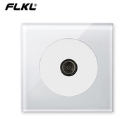 Công Tắc Điện Tường FLKL 13amp Tấm Kính Trắng Công Tắc Đèn Hiện Đại Ổ Cắm Điểm Cắm 3 Chân Thông Dụng