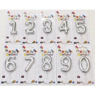 LILIN Silver Number Candles