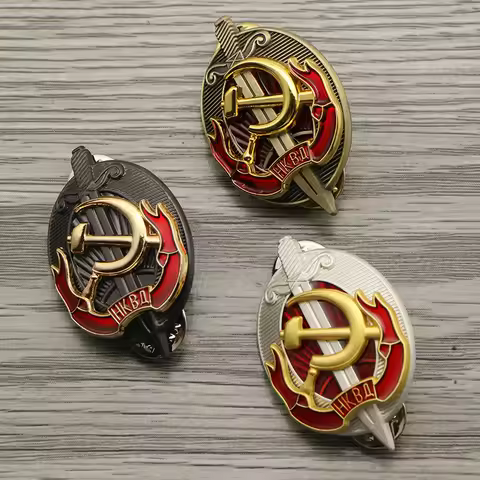 Soviet Awards KGB Medal Russian Collectible Badge Imperial Double-headed Eagle Emblem Honor Medal Br