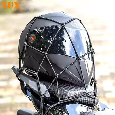 Motorcycle Helmet Luggage Net Hold Down Fuel Tank Network Storage Mesh 40x40cm Universal Bungee Stre