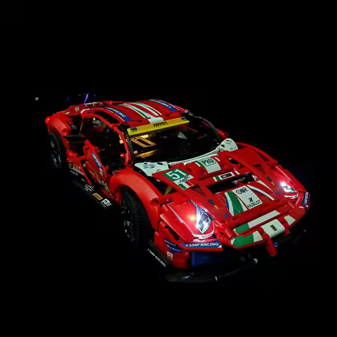 LED Lighting Set Suitable for LEGO Ferrari 488 GTE AF Corse 51 42125 Building Blocks Not Include Mod