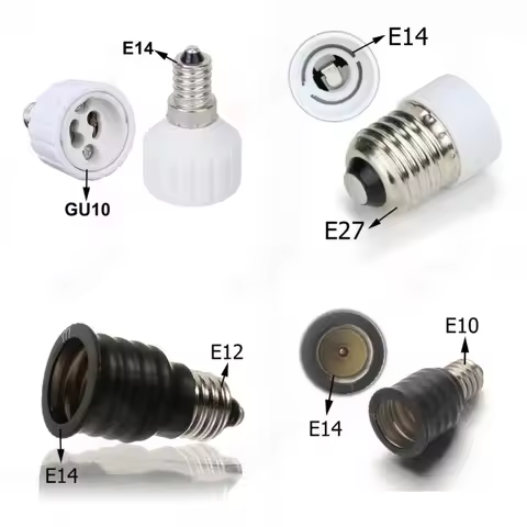 1pc E14/E27/B22/E10/E12/GU10/G9 Fireproof LED CFL Lamp Holder Converter Light Socket Bulb Base Split