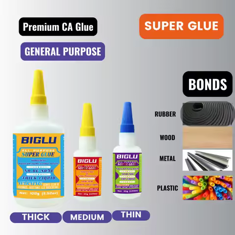 Premium Thin Medium Thick CA Adhesive Strong General Purpose Quick-Bonding Glue for PVC Wood Metal P