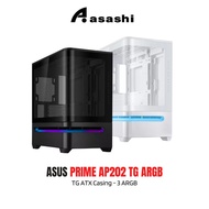 Asus PRIME AP202 TG ARGB TG ATX Casing - 3 ARGB Black / White