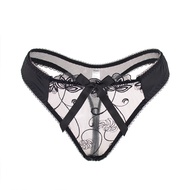Dropshipping Varsbaby thong transparent underwear sequined briefs low-rise G-string S-2XL panties N1