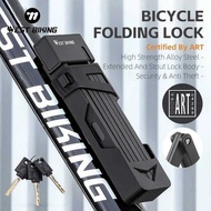 WEST BIKING Foldable Bike 3 Key Strong Security Anti-theft Bicycle Heavy Duty Chain Cable Padlock Mo