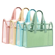 Spacious A4 Clear PVC Handbag for Students, Keeps Papers Tidy
