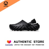 [AUTHENTIC] COUNTER SALE Crocs Echo Clog " Black " SNEAKERS 207937 - 001 DISCOUNT SALES