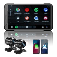 M10 Motorcycle dash cam with 5-inch screen, IP65 waterproof tire pressure check function, navigation