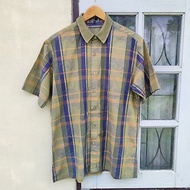 Vintage Daks London Plaid Paisley Embroidered Casual Shirt
