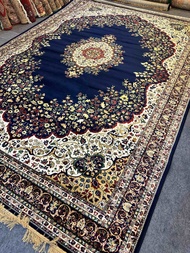 "Luxurious Persian Isfahan Design Carpet - Thick Pile, Fine Turkish Craftsmanship (232x350 cm)"