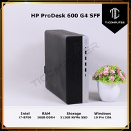 HP ProDesk 600 G4 SFF Intel Core i7-8700 16GB DDR4 RAM 512GB NVMe SSD Refurbished Desktop PC