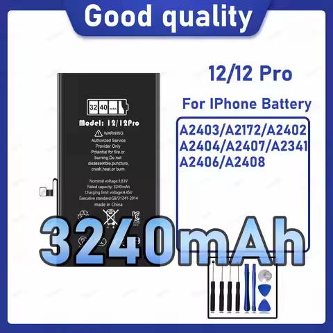 3240mAh Diagnostic Battery show genuine part no pop up message for iPhone 12/12 Pro battery