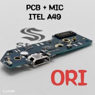 Original ITEL A49 CHARGER CONNECTOR + Original ITEL A49 PCB BOARD IC + IC